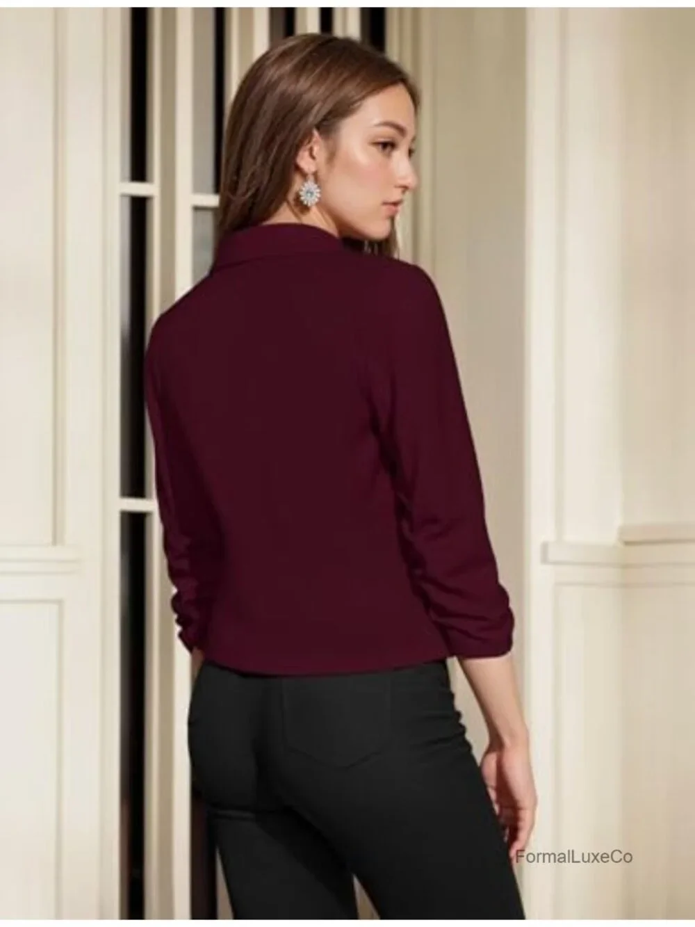 Womens Ponte Office Blazer Machine Washable Easy Care Lightweight